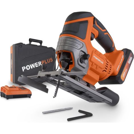 Dual Power Scie Sauteuse sans Fil de 20 V POWDP25310 - Scie à Batterie 2300 min-1 - Avec Batterie et Chargeur (1/10)