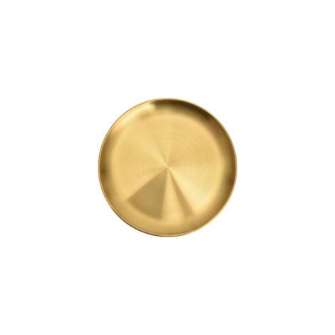 Ronde plateau en acier inoxydable, l'or, 23 cm,Style 1 (1/5)