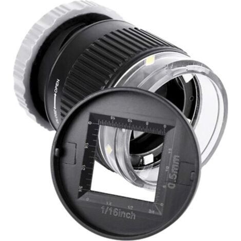 Loupe de 30x avec 3 LED et 3 lumières UV Lentille Oeil de Pigeon Vérification de billets de banque Loupe avec Échelle Loupe,Verre Optique, Outil d'Agrandissement