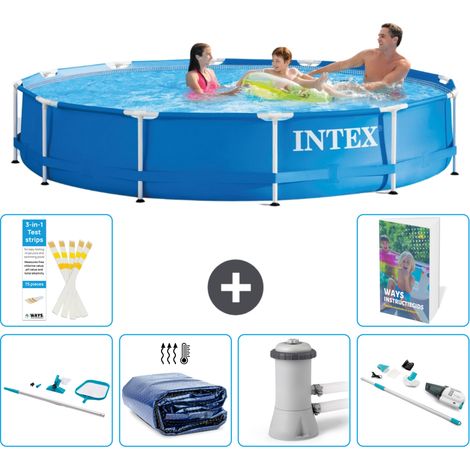 Frame Pool Rund - 366x76 cm - 7-teilig S149
