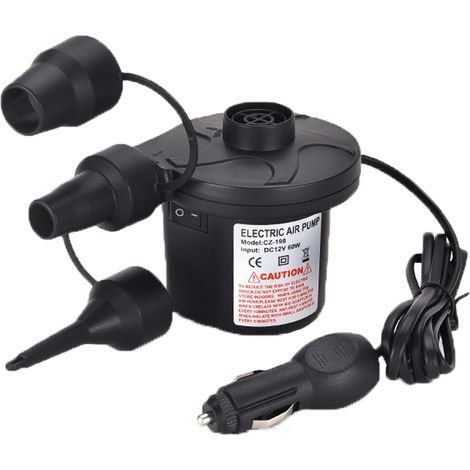Pompe à air électrique, compresseur électrique pour matelas pneumatiques, bateaux gonflables, lits d'appoint, animaux gonflables flottants ou camping (12 x 11 x 11 cm).