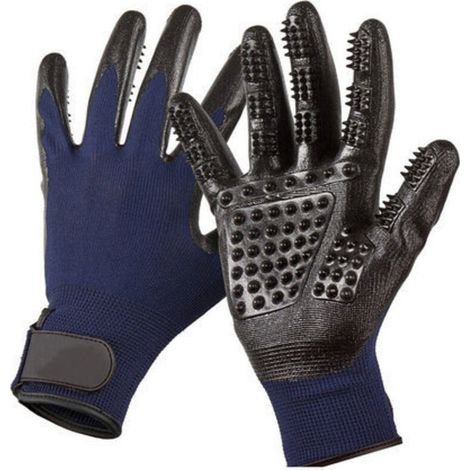 Gant Brosse Chat Gants Poils Animaux, Gant de Toilettage Chat Brosse de Massage Chien Gant de Nettoyage pour Animaux Cheval 1 Paire (1/5)