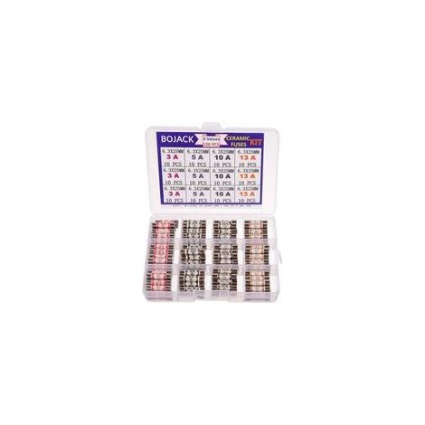 4 Valeurs 120 pièces 3 5 10 13 A ampère 240 V Volt Fiche secteur du ménage Fusible 6.3x25 mm 0.25x1Inch BS1362 Cartouche de tubes en céramique avec fusibles Kit d'assortiment (1/4)