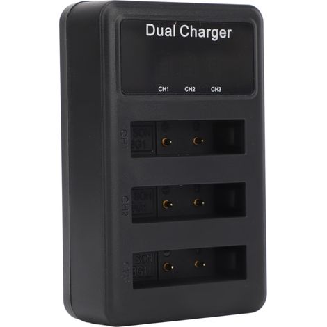 Chargeur de batterie 3 pièces pour appareil photo numérique NP BG1 Micro USB avec affichage LCD de la charge, idéal pour les voyages. (1/5)