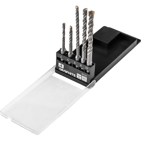 Punte sds plus graphite doppia spirale 5 pezzi 110 160 mm