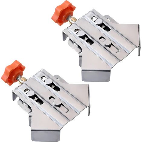 2Pcs Stainless Steel 90 Degree Corner Brace with Swing Pin Single Handle for Woodworking, Engineering, Picture Frames