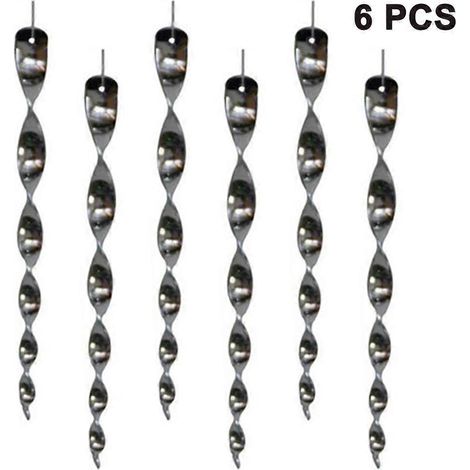 Tiges réfléchissantes anti-oiseaux de 30 cm - Dispositif de dissuasion rotatif (6 pièces) (1/4)