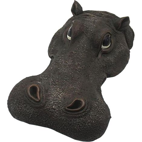 Decorazioni galleggianti per laghetti all'aperto, testa di ippopotamo con stimolazione galleggiante - galleggiante in resina finto ippopotamo per piscina per prato, parco, stagno, decorazioni da giard