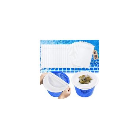 30 Pièces Chaussette Skimmer Piscine, Réutilisable Chaussettes Filtre Piscine, Pool Skimmer Socks, Accessoires de Piscine pour Écumoire (1/5)