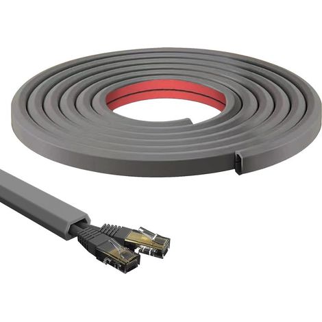 5 m Goulotte autocollante Flexible En PVC Semi ronde 15 x 10 mm Mini goulotte de câbles murale pour la maison, le bureau Pour la maison, le bureau (1/5)