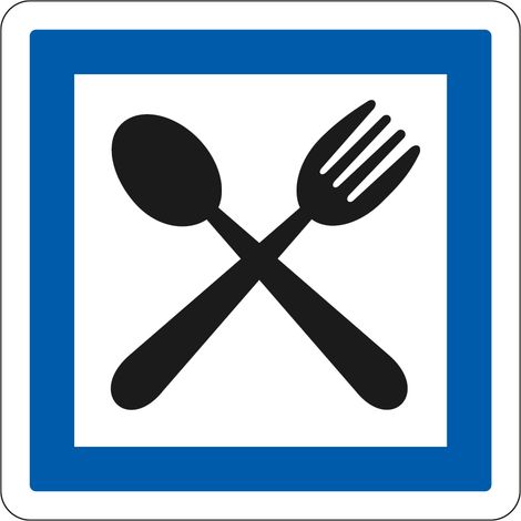 Panneau Indication CE16 – Restaurant ouvert 7j/7 – Gamme ECOLIGN – Classe 1 – 350 mm (1/5)