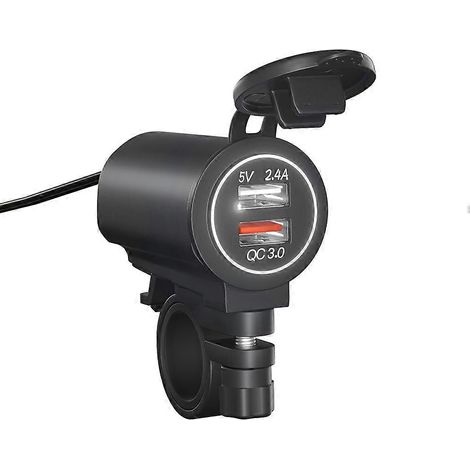 Chargeur double port USB compatible avec couvercle à ressort, accessoires de chargeur d'outils, lumière blanche (1/5)