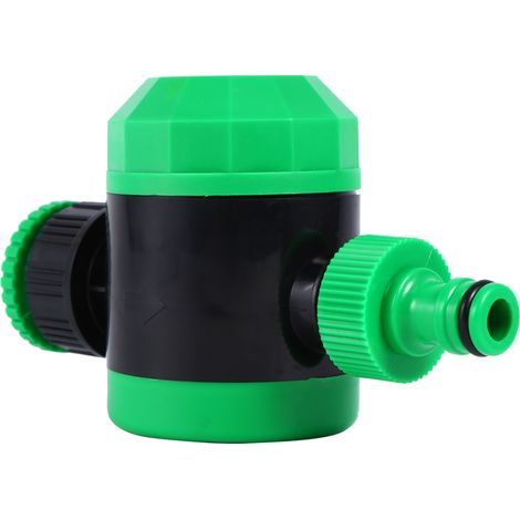 Programmateur d'arrosage mécanique 2h sans pile, robuste en plastique vert, pour robinet et arroseur de jardin, réglable 5-120 min (1/5)
