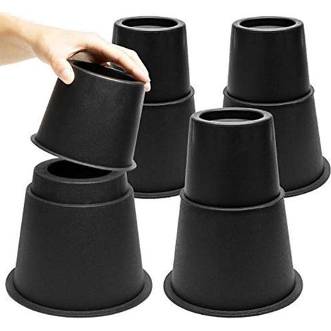 Bed Riser Furniture Risers Adjustable Bed Riser 3 Different Heights (Black) (1/5)