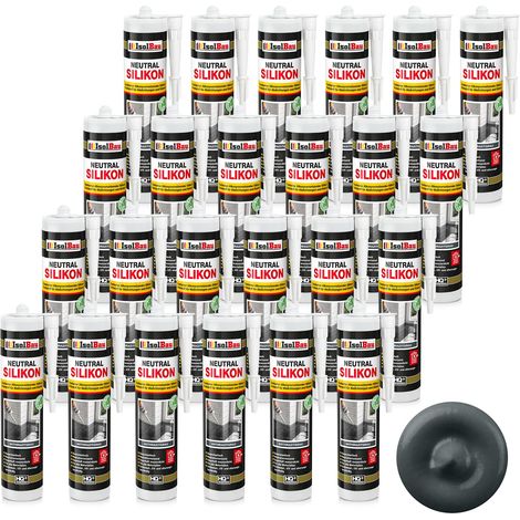 IsolBau Neutrales Silikon Anthrazit 24 x 300 ml (1/5)