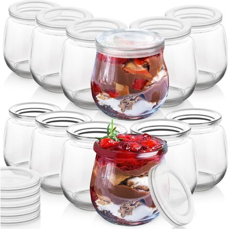 Barattolo per yogurt e dessert con coperchio 300 ml 12 pz. (1/5)
