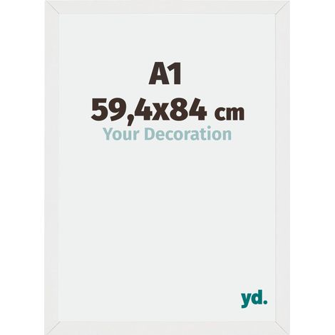 Cadre Puzzle A1 - 59.4x84 cm - Blanc Brillant - MDF - Mura. (1/5)