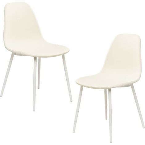 Packs Sillas Comedor - Pack 2 Sillas White Teok Tela - Blanco (1/5)