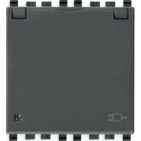 VIMAR - 20208.C Presa SICURY 2P+T 16A DE + coper. grigio