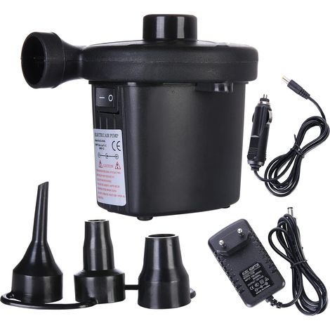 Electric Air Pump - 240 V AC 12 V DC - For Inflatable Mattress Kayak Swim Ring - 1 Unit (1/4)