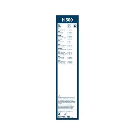 Bosch Balai d'essuie–glace arrière Rear: H500, L= 500mm – 1 balai