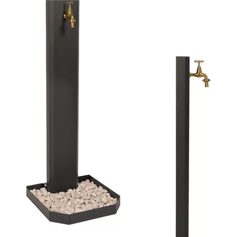 Fontana da giardino acciaio antracite 100 cm
