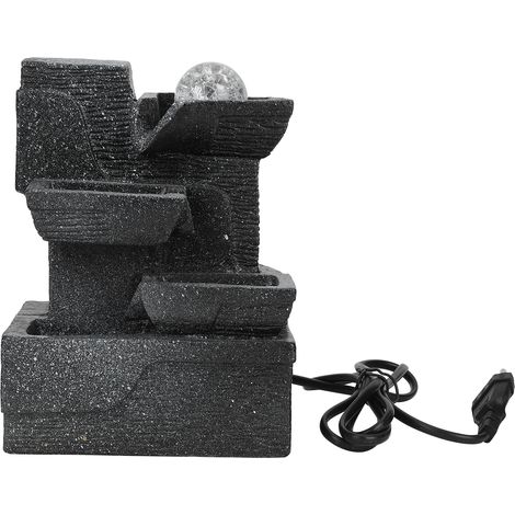 Toivize-Fontaine de Bureau - Résine - Décoration Maison - Cascade Rocher Zen pour Salon Bureau Cadeau Porte-Bonheur 14.5x10.5x19.5cm (1/5)
