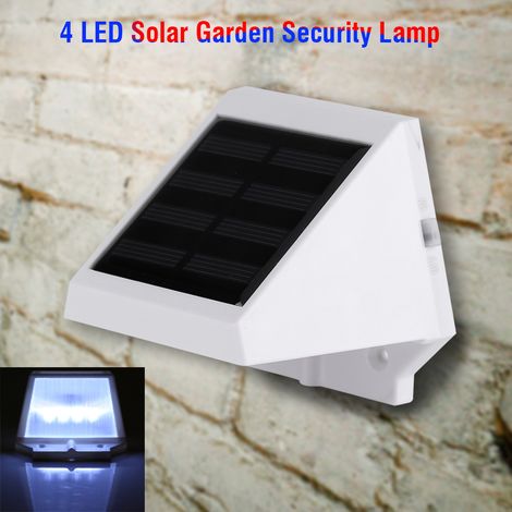Lampe Solaire Murale 4 Led - Éclairage Extérieur Étanche - Pour Escalier Jardin Clôture - Lot De 1 (1/5)