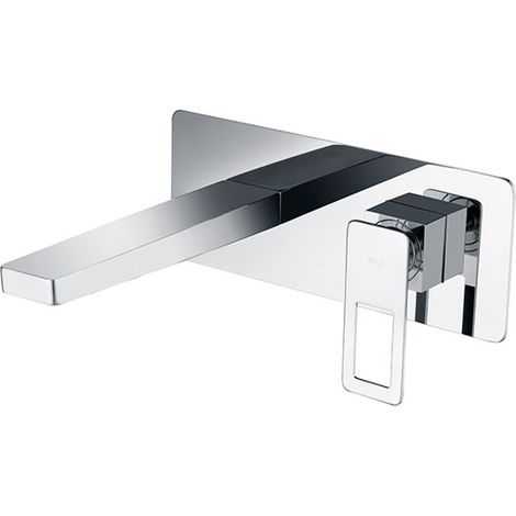 Robinet de lavabo à encastrer - Robinetterie de salle de bain pour lavabos - Robinetterie de salle de bain à encastrer Chrome/Argent (1/5)