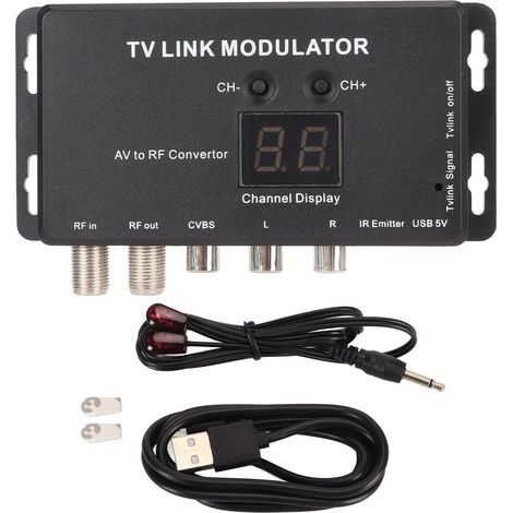 Modulateur TV Support Réglable PAL NTSC Convertisseur AV vers RF avec Câble USB pour Box TV et Sources Audio-Vidéo (1/5)