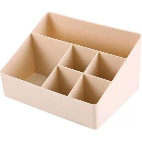 Armoire de rangement pour la maison – Table de chevet et organisateur de cosmétiques, boîte de présentation à 6 compartiments (Cachemire ou Rose Foncé) (1/4)