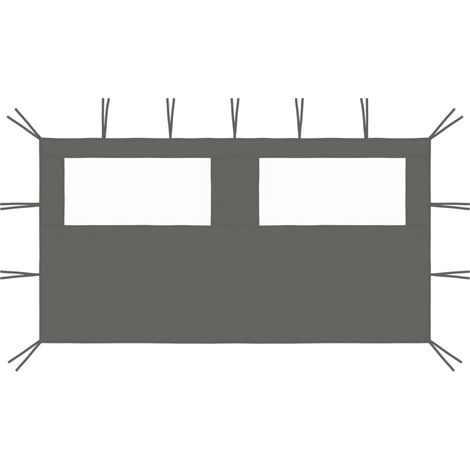 Gazebo Sidewall with Windows 4x2 m Anthracite vidaXL