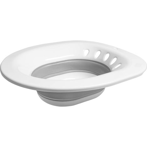 Insert de bidet pour toilettes - Compatible avec les modèles de sièges de WC courants - Thermoplastique facile d'entretien - Blanc/Entretien intime et hygiène/Bain d'assise pliable / (1/5)