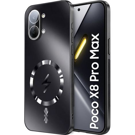 Custodia protettiva per Xiaomi Poco X8 Pro Max, compatibile con MagSafe, colore nero. (1/4)