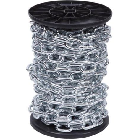 MAXIMA cadena acero zincado 3mm 130mt bobina , Bobina de 130 metros de cadena de acero zincada Fabricada en acero de alta calidad recubierta con zinc, lo que ofrece una protecc