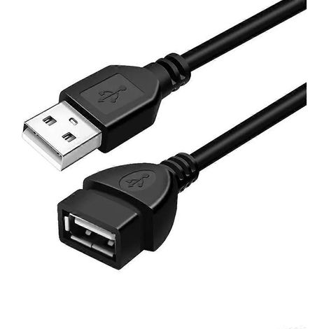 Câble d'extension USB 2.0 neuf, mâle vers femelle, pour transfert de données, chargement et disque dur externe (clé USB) - 0,6 m (1/4)