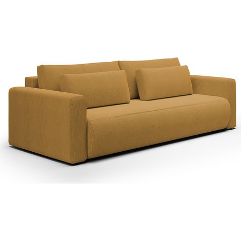 3-Sitzer-Sofabett mit Truhe Evy Gelb