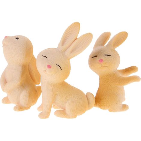 Ornement Lapin de lecture en résine, 1 pièce (1/5)