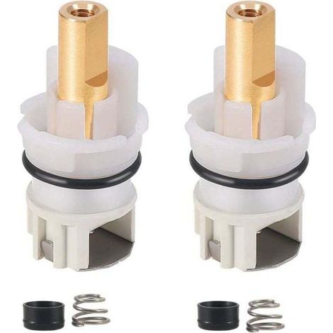 RP25513 Zweiteilige Armaturenspindel, kompatibel mit dem Delta Zweigriff-Armaturen-Reparaturset, mit Gummisitz und RP4993 Feder, Ersatzspindelkartusche - Crezuo