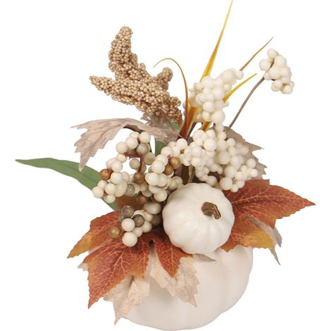 Décoration Automnale - Citrouille et Feuille d'Érable Simulées - Pour Halloween et Thanksgiving - Tableau Central ou Décoration Intérieure - 1 Pièce (1/5)