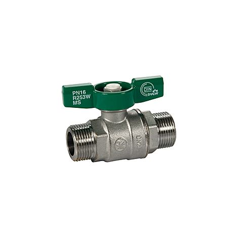 Giacomini Trinkwasser Kugelhahn DN32 Schwermodell mit Flügelgriff 2x 1 1/4''AG DVGW R253WX006