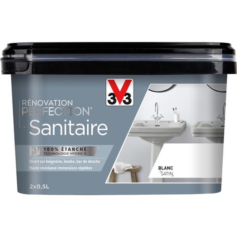 Peinture sanitaire Rénovation perfection® V33 satin 1L (1/5)