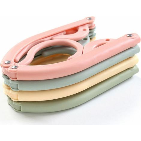 RHG Lot de 4pcs cintres de Voyage Portables Pliables, cintres en Plastique Peu encombrants pour Le séchage des vêtements. (1/5)