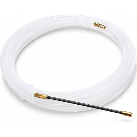 Sonde Tireur de câble 20 mètres Ø 3 mm sonde électricien ressort électrique pour l'installation de câbles, avec bornes fixes (20 m) (1/5)