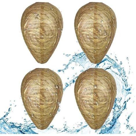 Imperméabiliser Piege a Frelon Asiatique Exterieur, Pack de 4 - Naturel Réutilisable Piege Guepe, Pas Besoin de Pulvériser, Convient au Jardin, au Balcon et à la Terrasse (1/4)