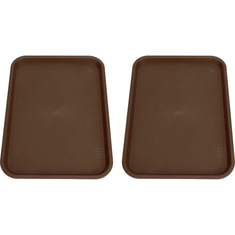 2 Plateaux Repas Épais Antidérapants pour Restaurant, Cafétéria et Fast-Food - Plateau de Service Pratique (1/5)