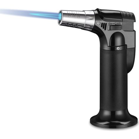 Chalumeau de pâtisserie au gaz rechargeable avec sécurité pour crème brulée et barbecue accessoire de cuisine professionnel pratique (1/5)