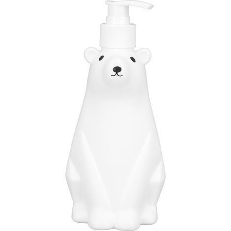 Dispensador de champú con diseño de oso polar y bomba de PP/PE, 21,5 x 9 cm, para el baño. (1/5)