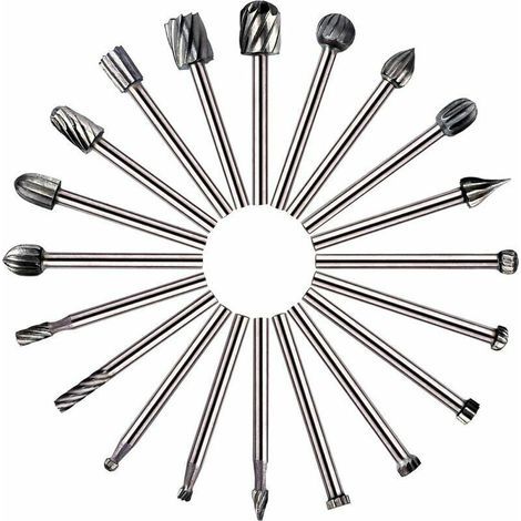 20 Pièces Frais HSS Outils Rotatifs Frais à Bois pour Dremel Bricolage, Travail du Bois et Gravure (1/5)