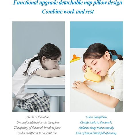 tenwin Correcteur de posture assise pour enfant Support de lecture et d'écriture Protecteur de myopie Entraîneur Coussin souple à hauteur réglable Protection de la vue avec fonctions d'oreiller de sie (1/5)